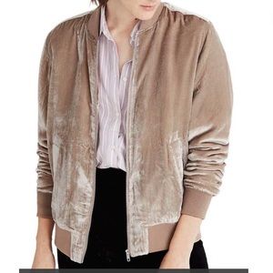 Madewell velvet bomber jacket